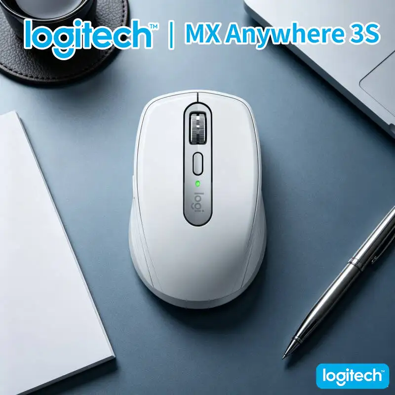 Premium MX Anywhere 3S - 8000 DPI, USB-C Fast Charge, Anti-Slip, Ideal for Book Shop & Order Confirmation