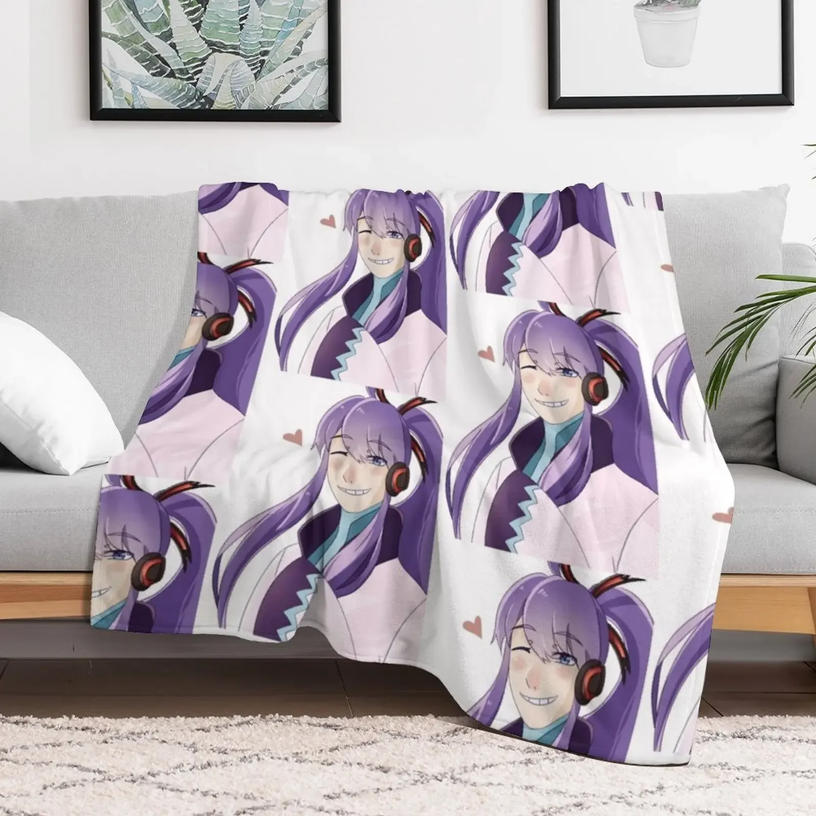 Gakupo Kamui - Vocaloid Throw Blanket bed plaid Softest blankets ands Custom Blankets