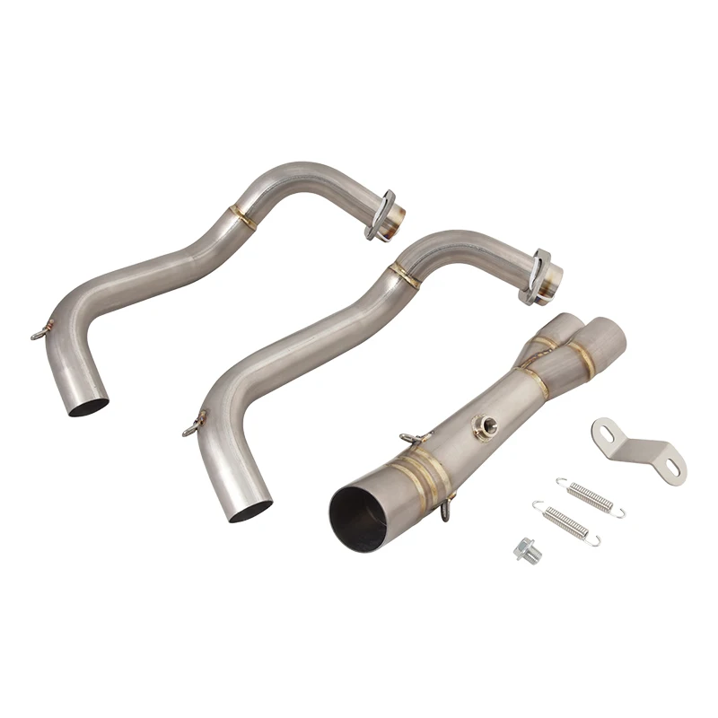 Titanium Alloy Header Link Pipe Motorcycle Exhaust System Mufflers Tips Tube For Yamaha MT-07 FZ07 2022-2023 YZF-R7 2021-2023