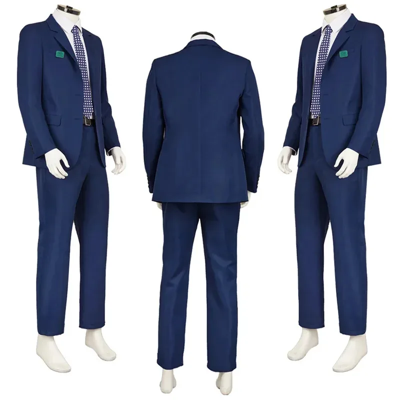 Mark Cosplay men's simple dark blue suit uniform set Halloween Christmas New Year holiday party costume sf/1