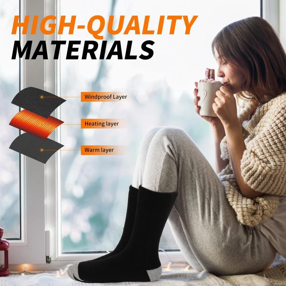 Chaussettes chauffantes hiver vue 3