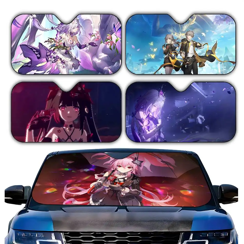 H-Honkai S-Star Rail Car Sunshade Curtains Driving Car SunShade Windscreen Cover Shade Car SunShade UV Sun Visor Protector