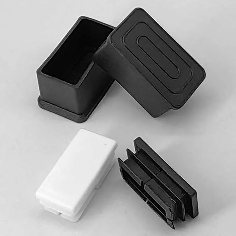 Chair Leg Plastic Black/White Plug Square Cap Foot pad Floor Protector End Cap Furniture Leg Tube Insertion Plug