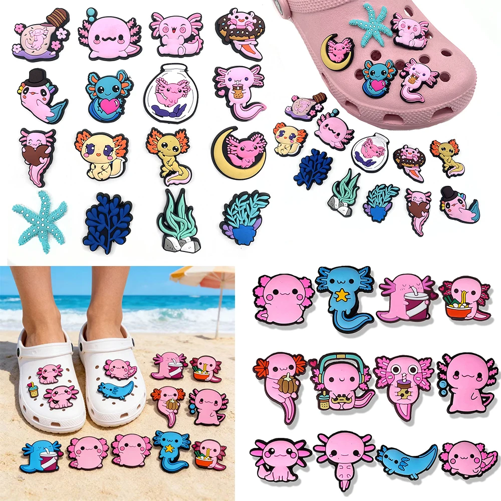 12/16 Stück Tier-Salamander-Serie Schuh-Charms aus PVC, verschiedene Ausführungen, abnehmbar, wasserdicht, geeignet für den Sommer, als Geschenk ideal.