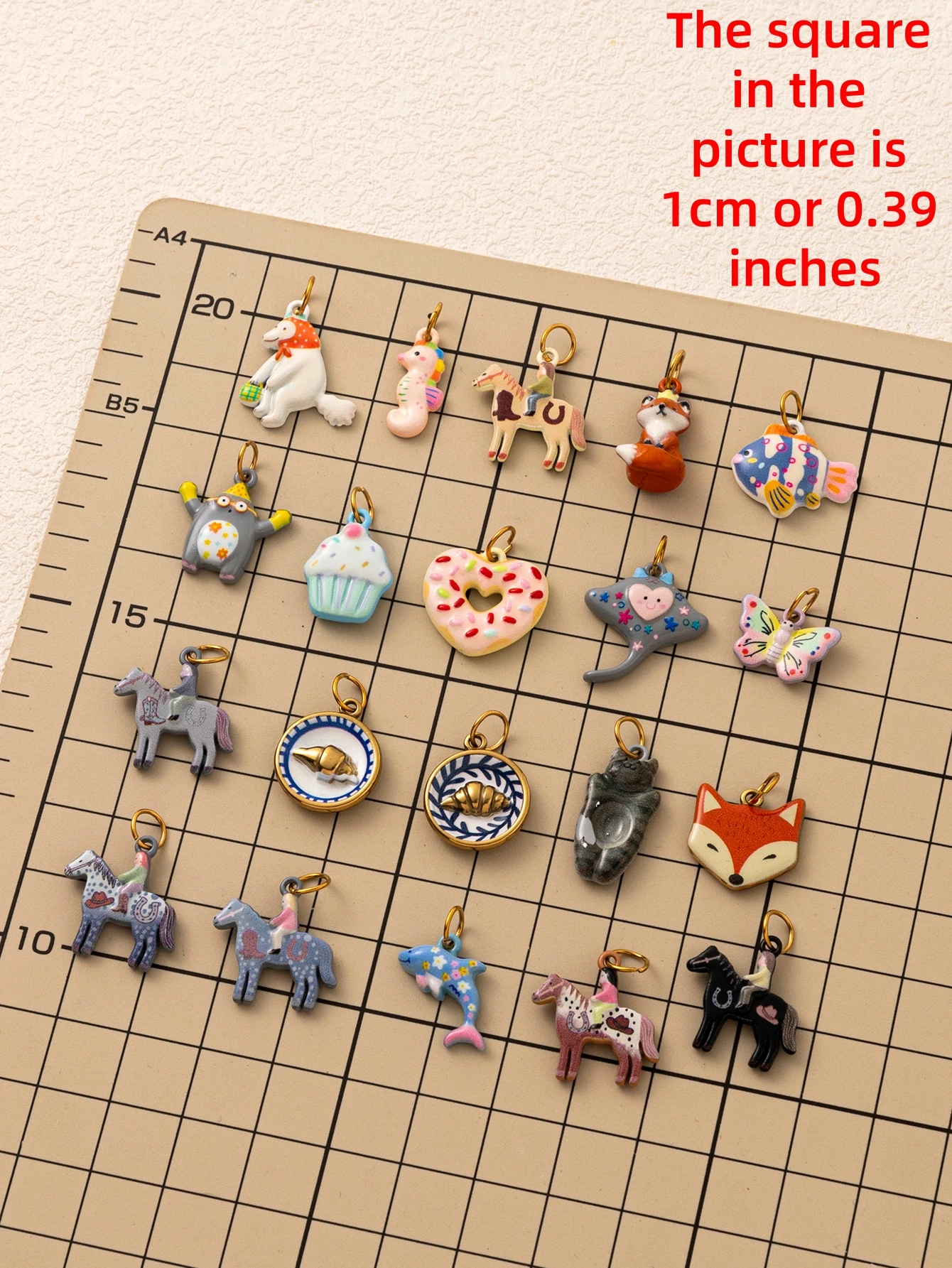 Ins Style Neue Romantische Niedliche Liebes-Pony-Hai-Fuchs DIY Anhänger Charms Schmuckherstellung – Detail 1