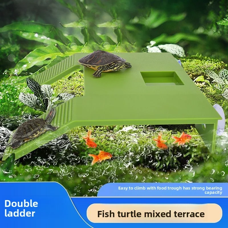 

Turtle Sun Drying Platform Climbing Platform Suction Cup Sun Platform Dual Use Rest Floating Island Landscape Climbing Ladder