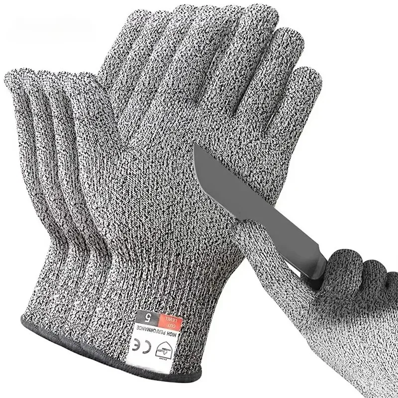 1Pair Level 5 Safety Protection, Cut and Stab Resistant Gloves, Kitchen and Gardening Gloves, Wear-resistant Structural Gloves