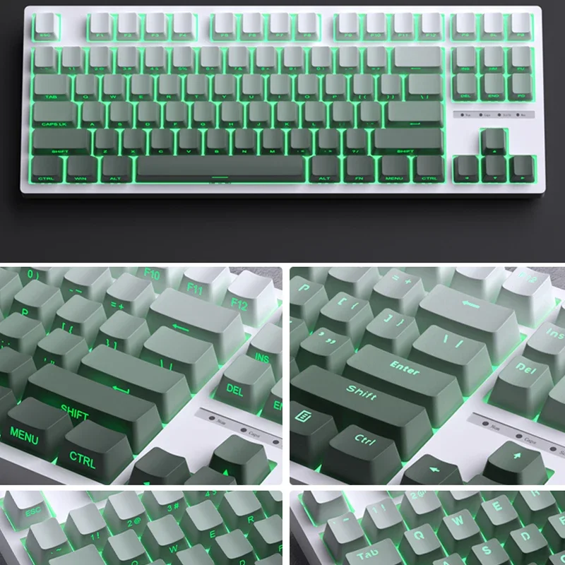 Keycap Kant Gegraveerde Lichttransmissie Pbt Originele Oem Hoogte Geleidelijke Verandering Kleur Persoonlijkheid Mechanische Toetsenbord Satelliet S