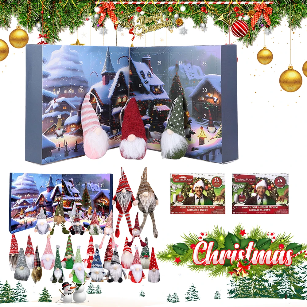 

2024 Christmas Gnome Advent Calendar Classic Movie 24 Day Christmas Advent Calendar with Collectible Gnome Dolls Surprise