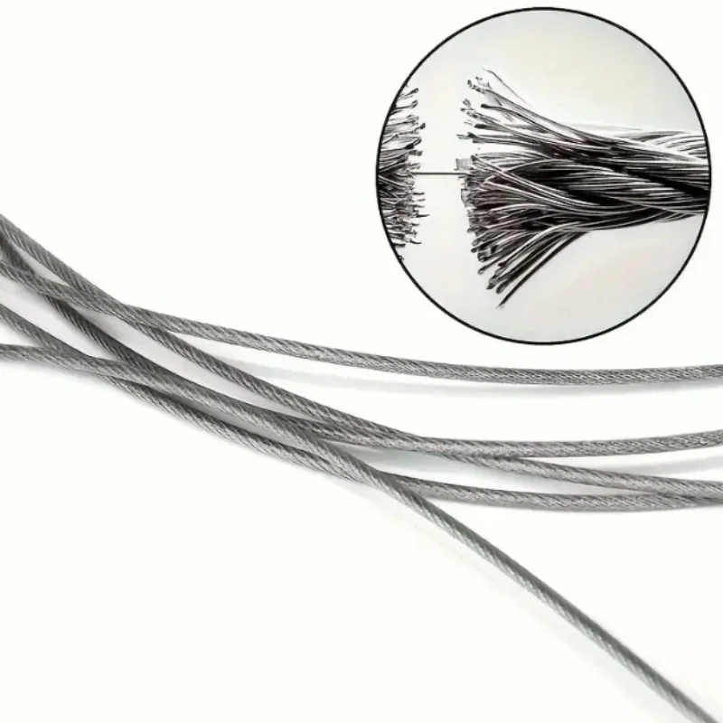 

4Pcs Stainless Steel Wire Rope, Durable Rubber-Coated DIY Pull Cord, Suitable for Tents, Clothing, and Lanterns, Triangular and Square Tents, and Hanging Clothes
