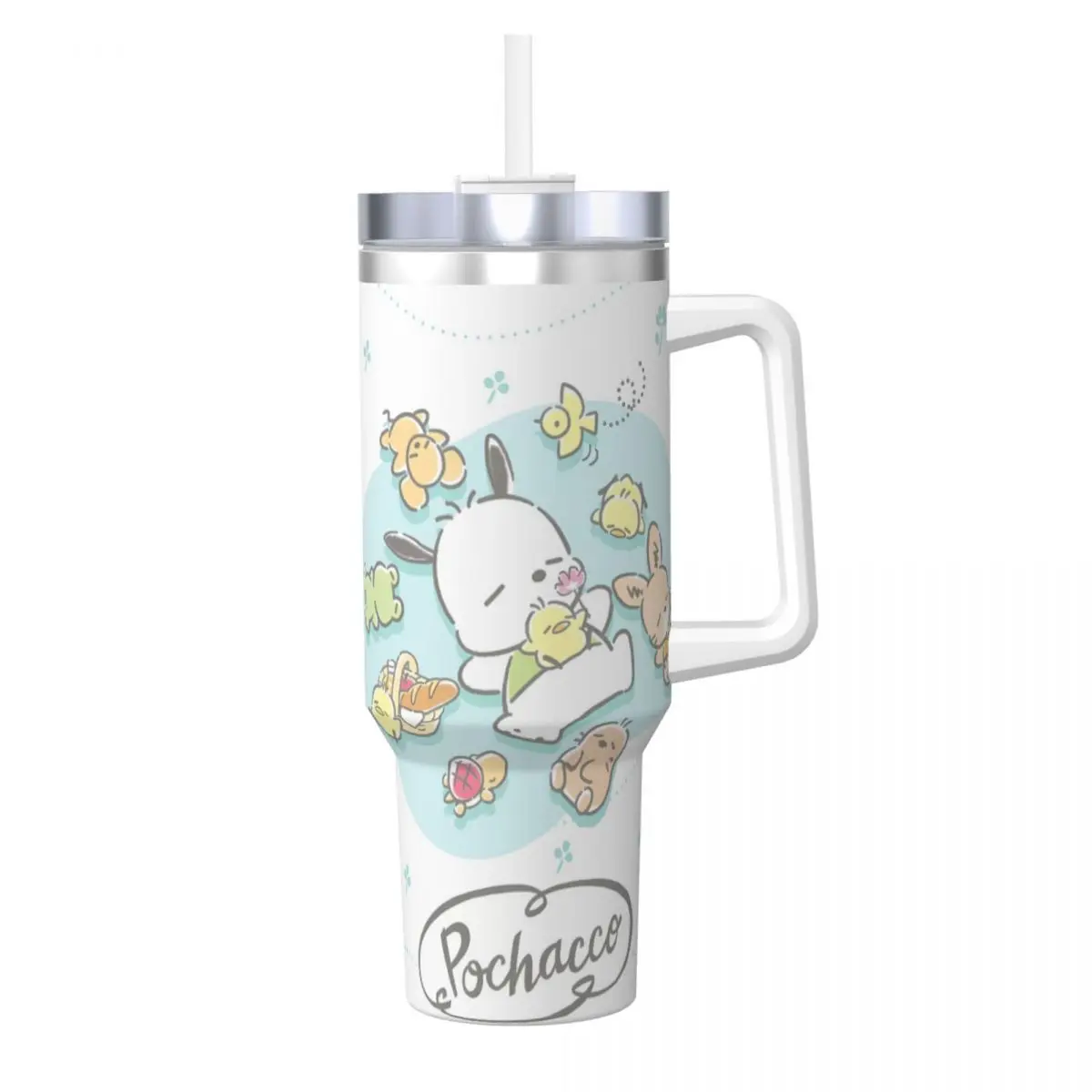 Stainless Steel Tumbler Pochacco Coffee Mug Leakproof Cold and Hot Mugs Cup Travelist Printed Water Bottle