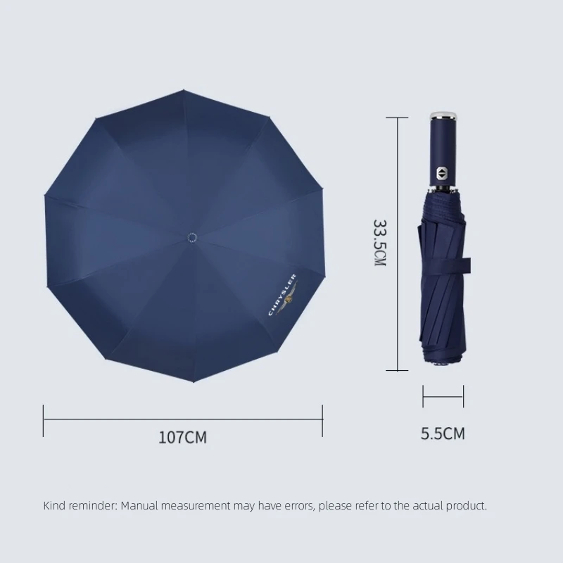 Fully Automatic Folding Umbrella with Double Bones LED Windproof Parasol For Chrysler 300c Android Town Country Grand Voyager