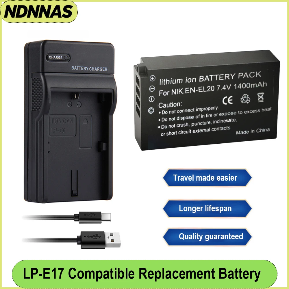 EN-EL20 ENEL20 1400mAh Lithium Battery Or LED Dual Charger Compatible With Nikon COOLPIX P1000 P950 J1 J2 J3 S1 V3 Mirrorless Di