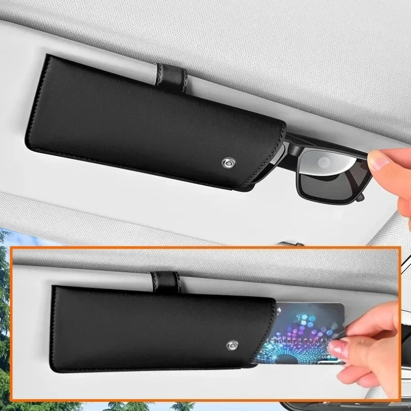 Magnetic Car Sunglasses Holder Case Universal Auto Sun Visor Glasses Box Clip Sunglasses Holder Fastener Eyeglasses Storage