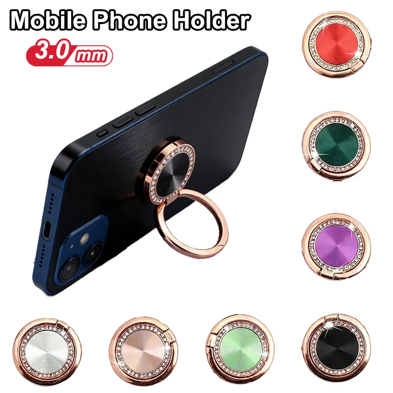 

1pcs Luxury Diamond Ring Phone Holder Stand Foldable Magnet Metal Hand Band Bracket Portable Phone Accessories