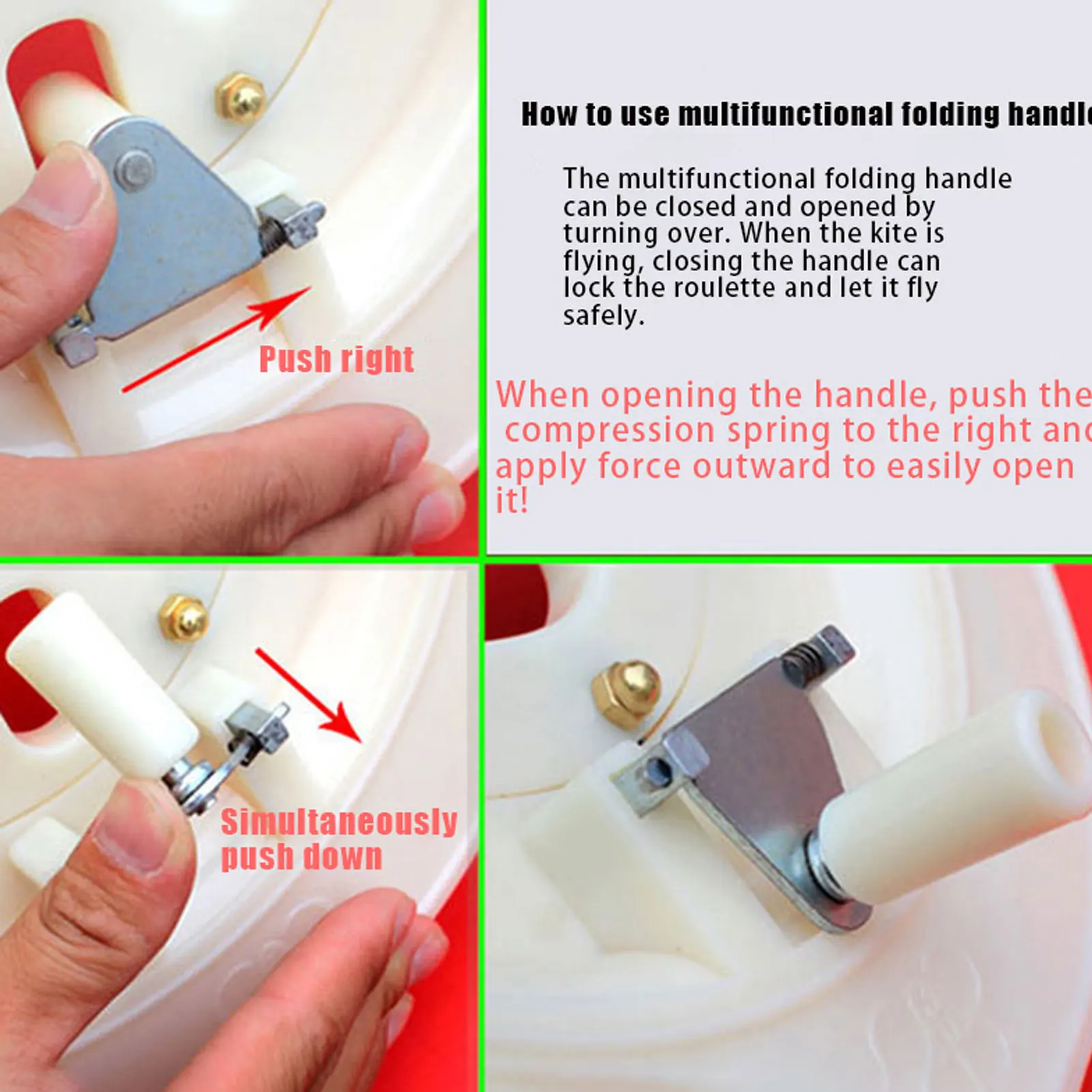 Grip Outdoor Kite String Reel Double Handle Wrapped Kite Wheel Smooth Rotation Ball Bearing Tool