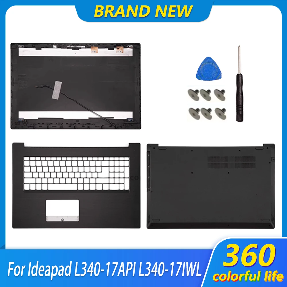 

Laptop Case For Ideapad L340-17API L340-17IWL LCD Screen Back Top Cover Palmrest Lower Bottom Case Panel Housing Black 17.3"