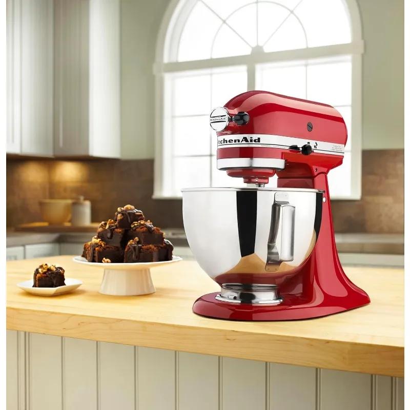 4.5 Quart Stand Mixer,300 Watt,10-Speed Slide Control , Tilt-Head Mixer Style,Empire Red