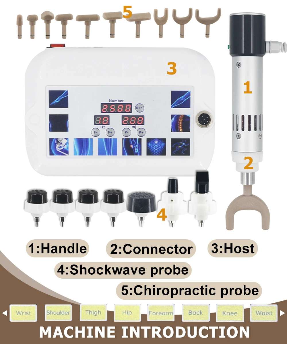 300mj Shockwave Therapy Machine 17 Heads Pain Relief Men ED Treatment 2in1 Chiropractic Tool  Shock Wave Chiropractic Adjust To