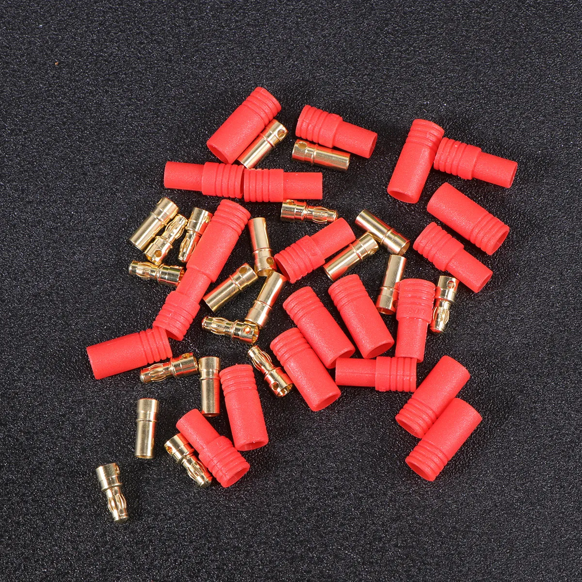 10Sets 3.5mm Gold Plated Copper Banana Connectors with Protective Sleeves Male Female Rc Battery Motor Plug Low Resistance High