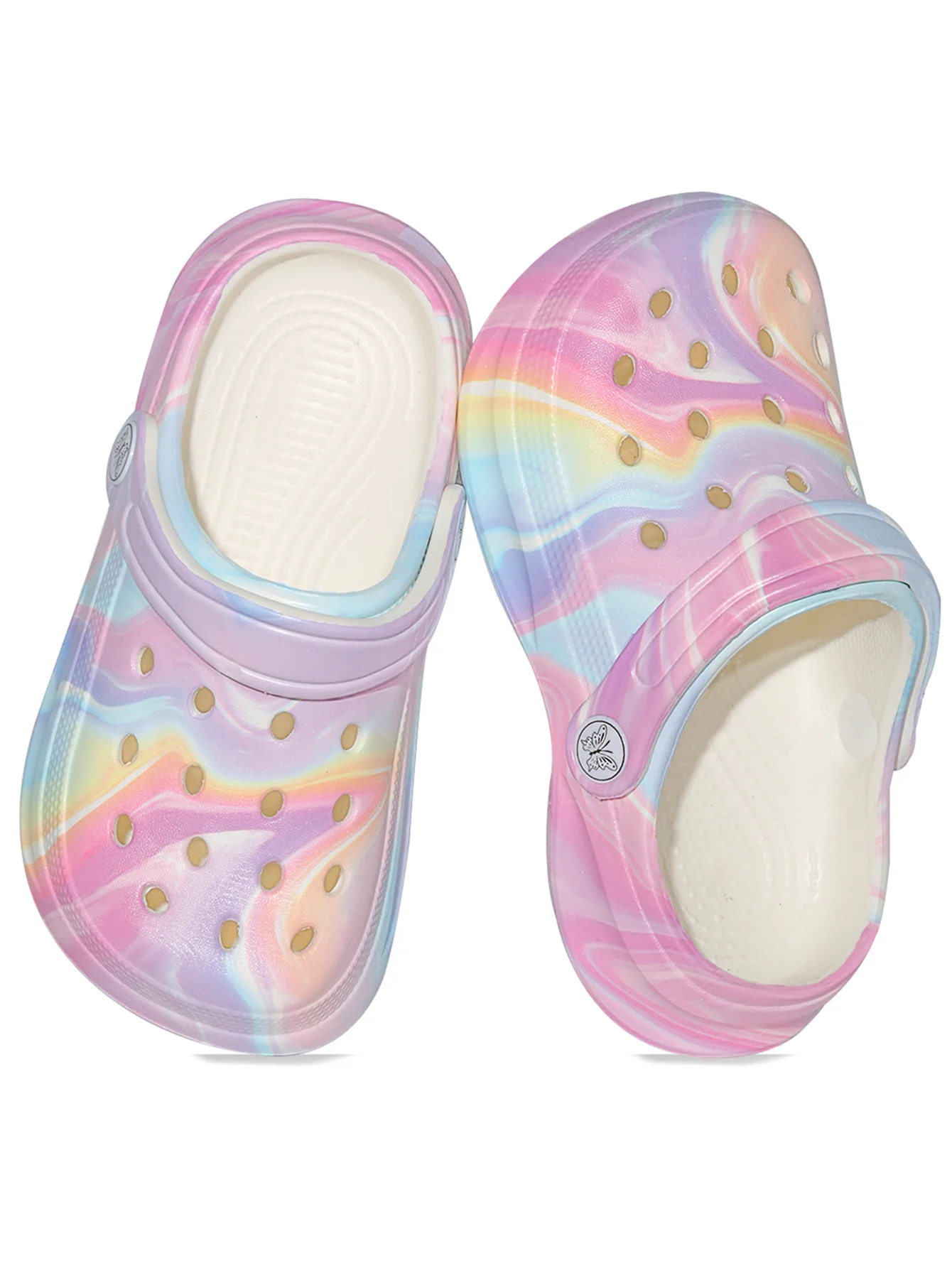 Kinder Slip-On Clogs und Pantoletten - Atmungsaktive, Wasserdichte EVA-Gartenschuhe mit Dekorativer Kette für Strand und Alltag 168 – Detail 3