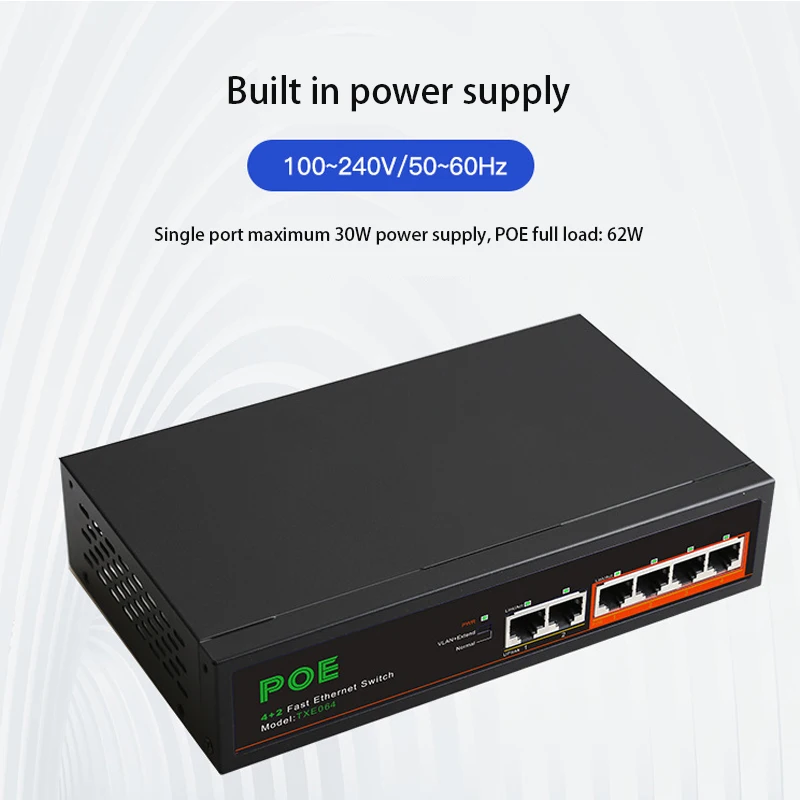 Сетевой Разветвитель RJ45, 100 Мбит/с, RJ45