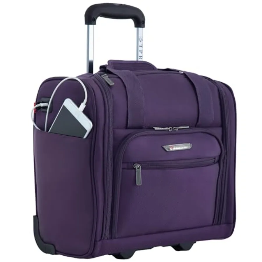 

15" Underseat Carry-On Luggage Airline Approved Personal Item with USB Charging Port