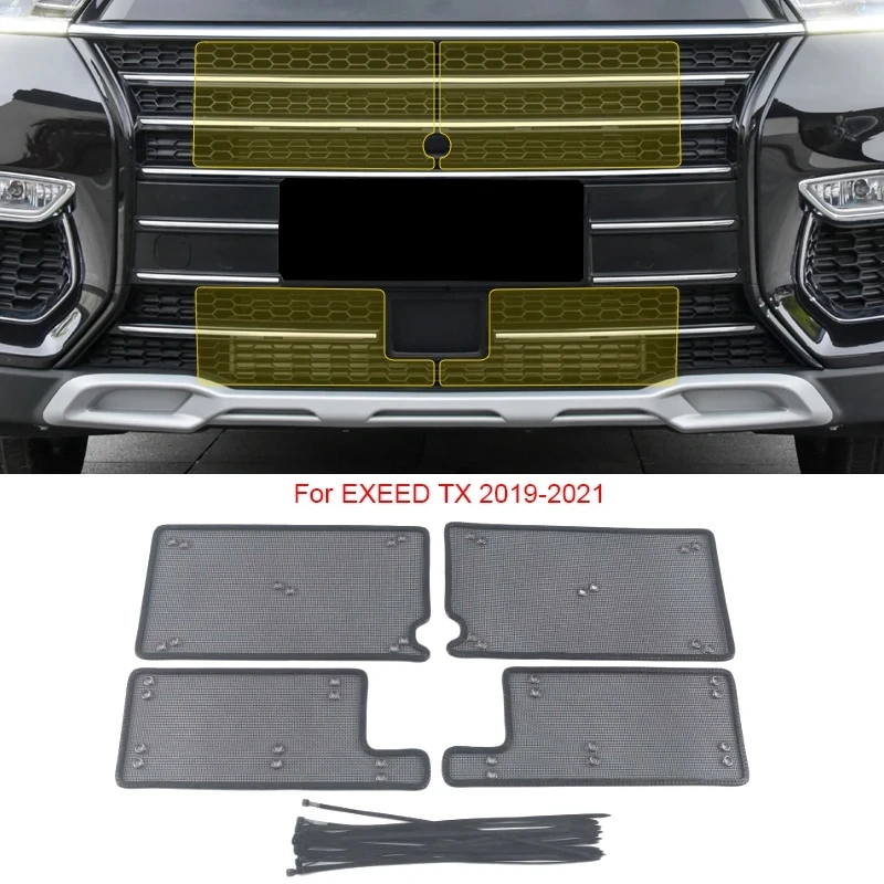 

Stainless Steel Car Front Grill Insect Net Insect Screening Mesh For EXEED TX TXL 2019 2020 2021 2022 Car Styling Accessories