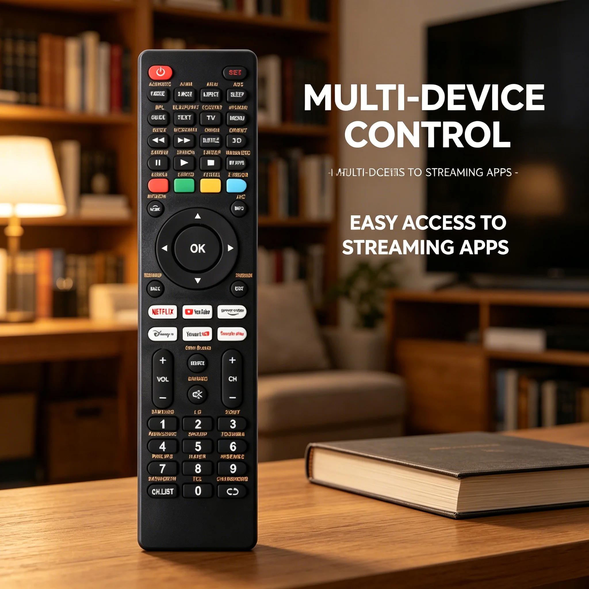 Control Remoto Universal para TV RM-L1130, Compatible con SUPRA RC12 DEXP H32D7000 Sanyo CE42LD90-B, Control Remoto IR para Televisor LCD