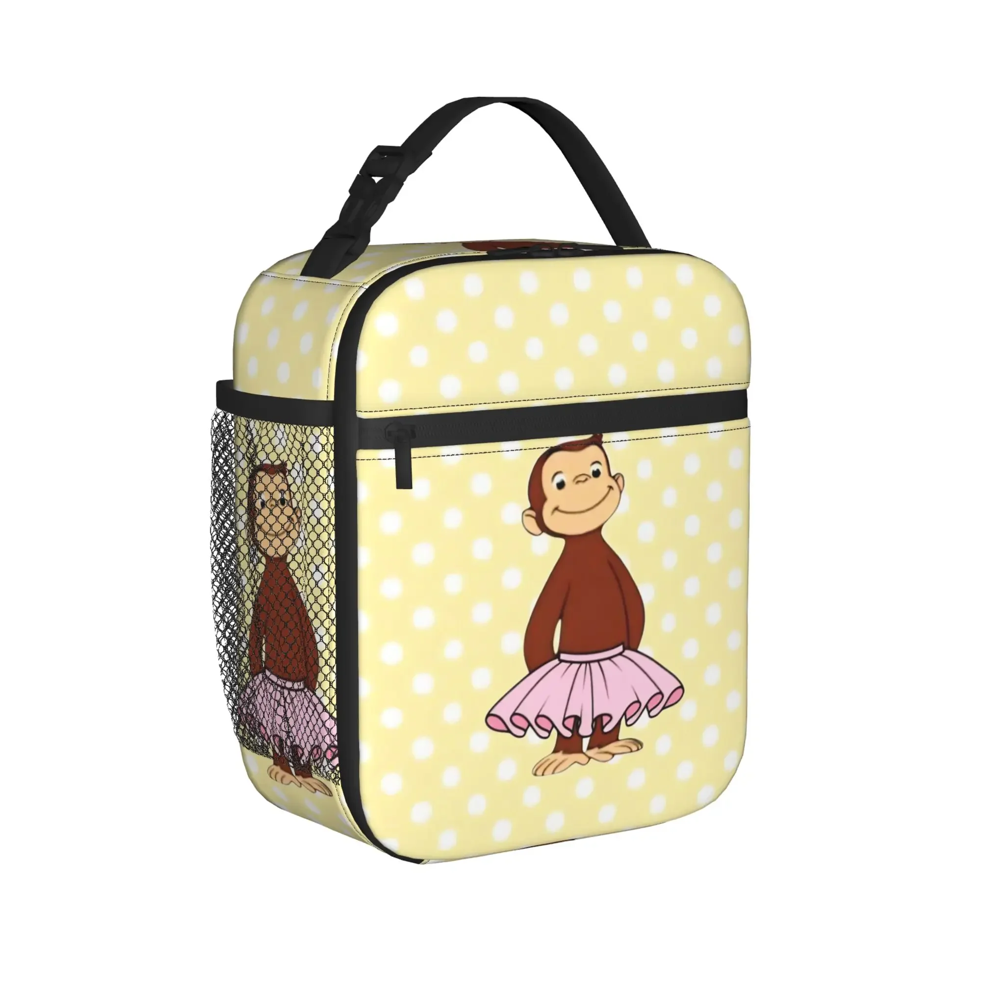 Curious Georges Monkey Cartoon Thermal Insulated Lunch Bags for Work  Portable Food Bag Container Thermal Cooler Lunch Boxes