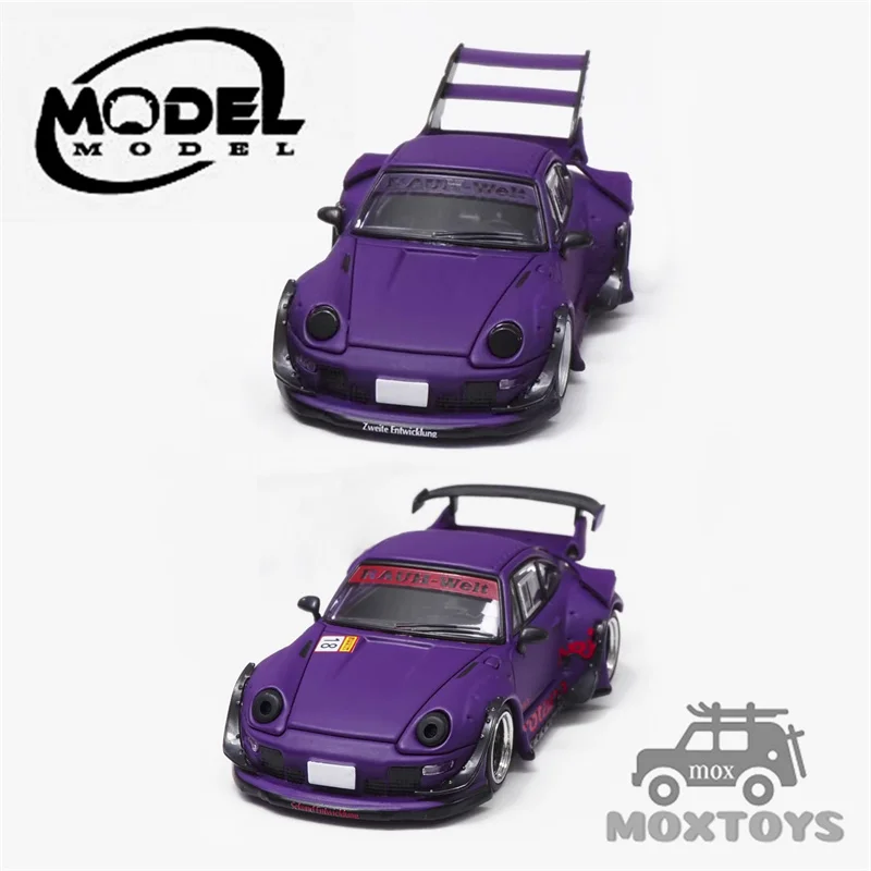 

ModelModel 1:64 RWB 993 Rotana High Wing / #18 GT Wing Purple Diecast Model Car