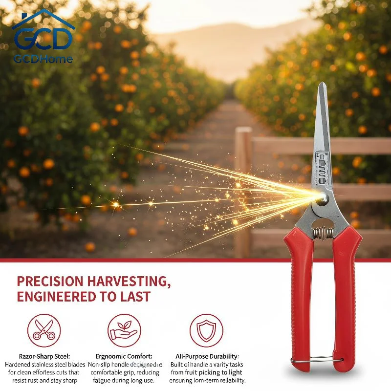 Industrial Grade High Carbon Steel Pruning Shears 1Pcs Gardening Tool for Orchard Farm Garden Trimming Work