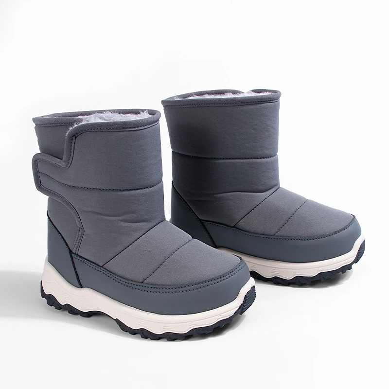 Winter New Cotton Shoes Warm High-top Velcro Children's Snow Boots Casual Boots Boys and Girls Sports Cotton Boots