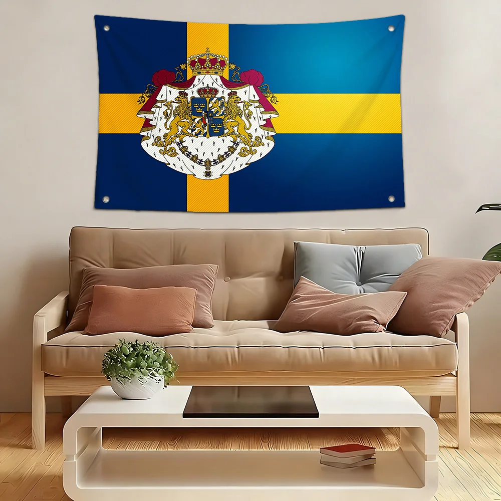 1pc Room Decoration Interior Flags for Bedrooms Garage Flags of Sweden to Hang Flag Home Garden Outdoor Decors Decorations Funny