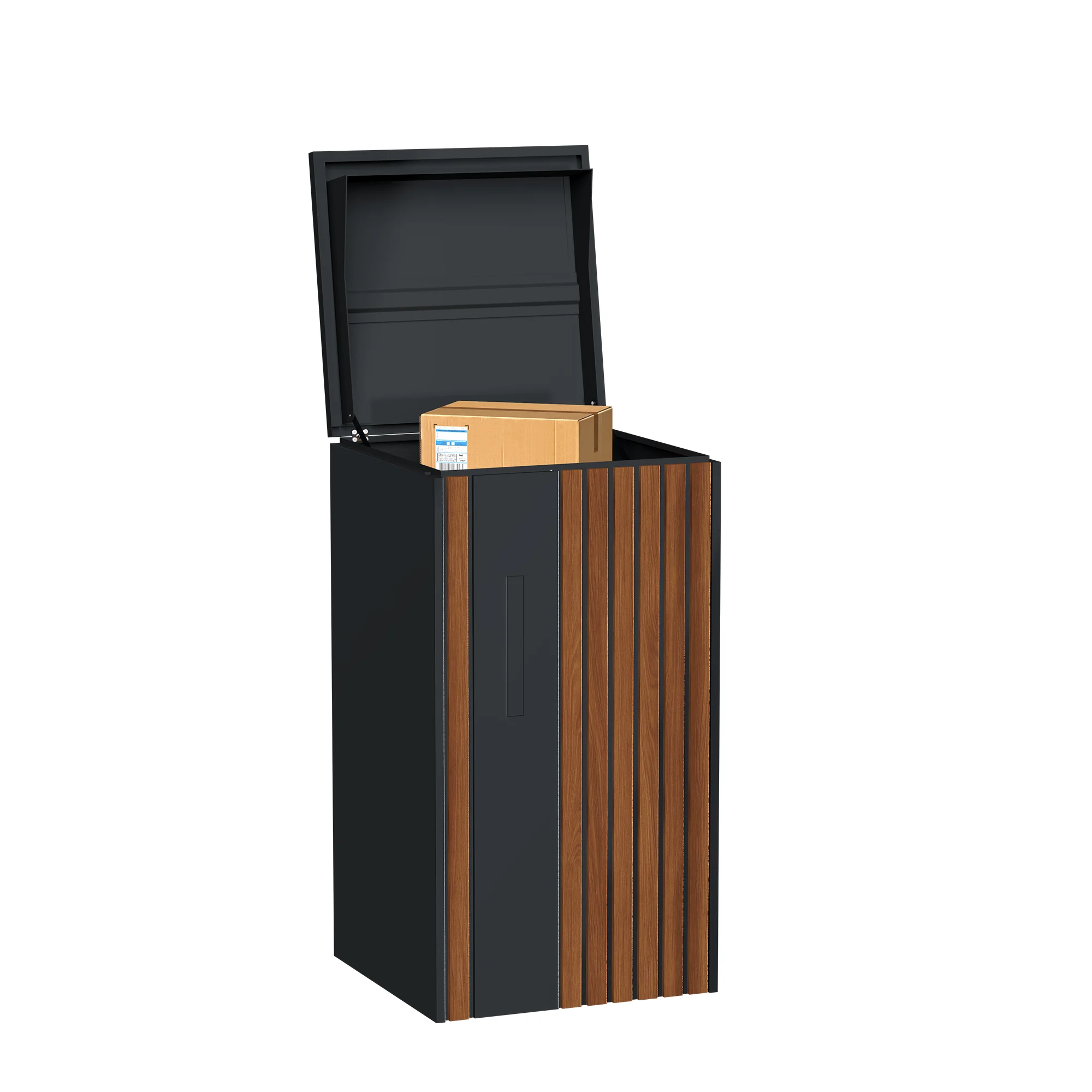 Waterproof galvanized steel parcel mailbox with key lock Heavy duty anti-theft independent outdoor shipping box