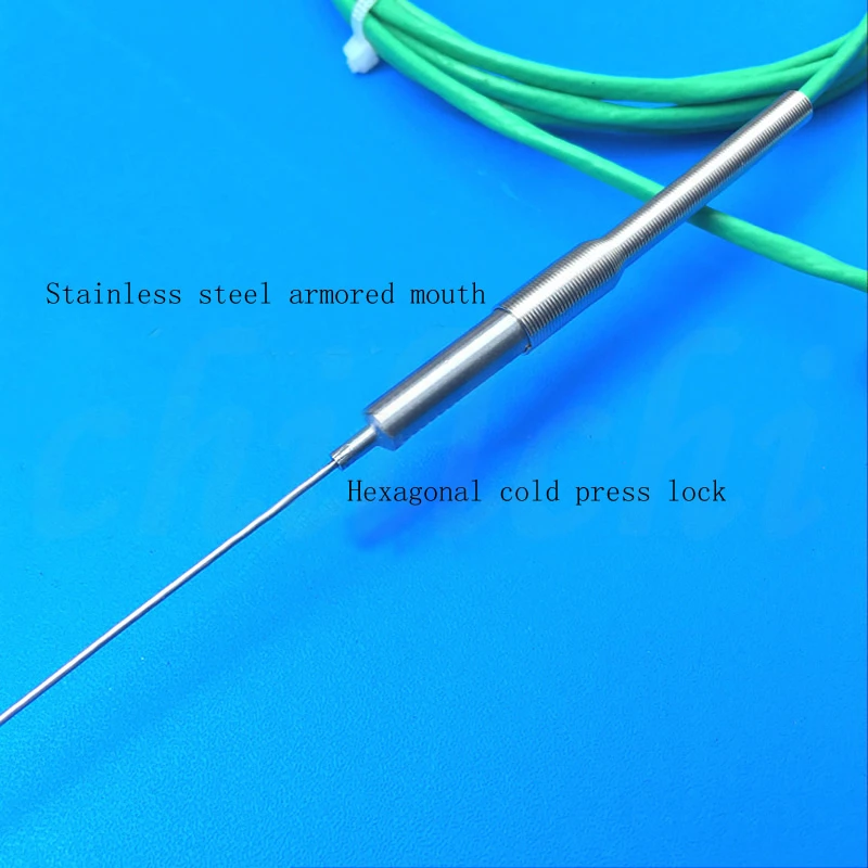 Armoured K type thermocouple diameter 0.5mm probe 3mm temperature resistance 1000 degree furnace temperature detection