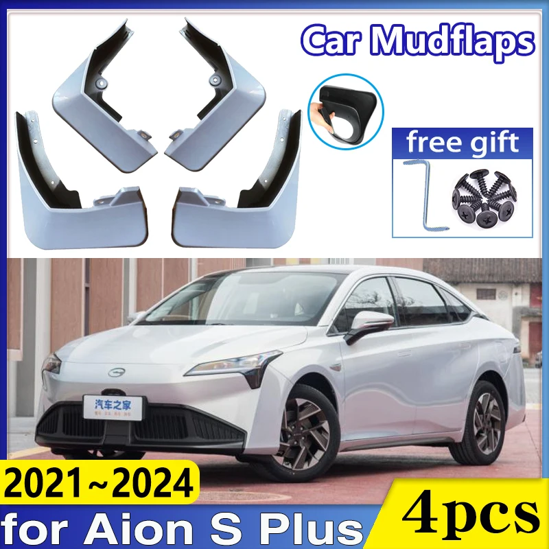 

Car Mudguards for GAC Aion S Plus Accessories 2021~2024 2023 2022 Front Mudflap Baking Paint Mud Flap Guards Splash Flaps Fender