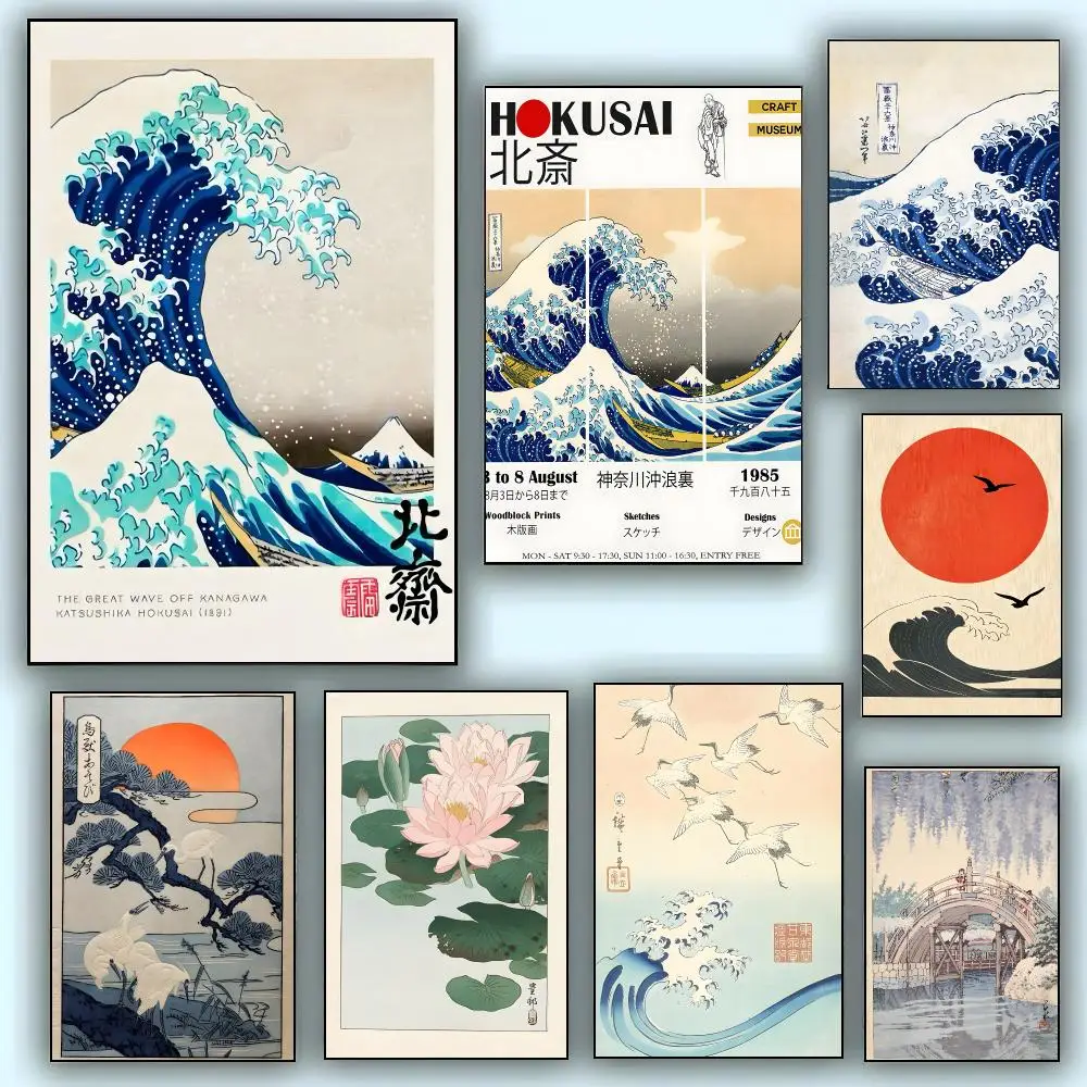 Japanese Art Hokusai Ohara Koson Poster Aesthetic Wall Art Canvas Poster Room Decoration Items Bedroom Decor