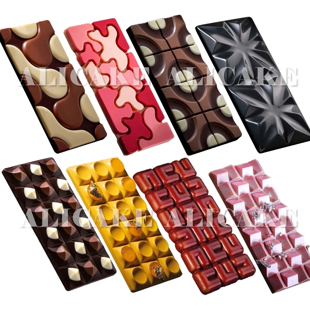 Chocolate Mould Polycarbonate Candy Chocolate Bar Molds Acrylic Bonbons Confectionery Kitchen Baking Pastry Utensils Tools