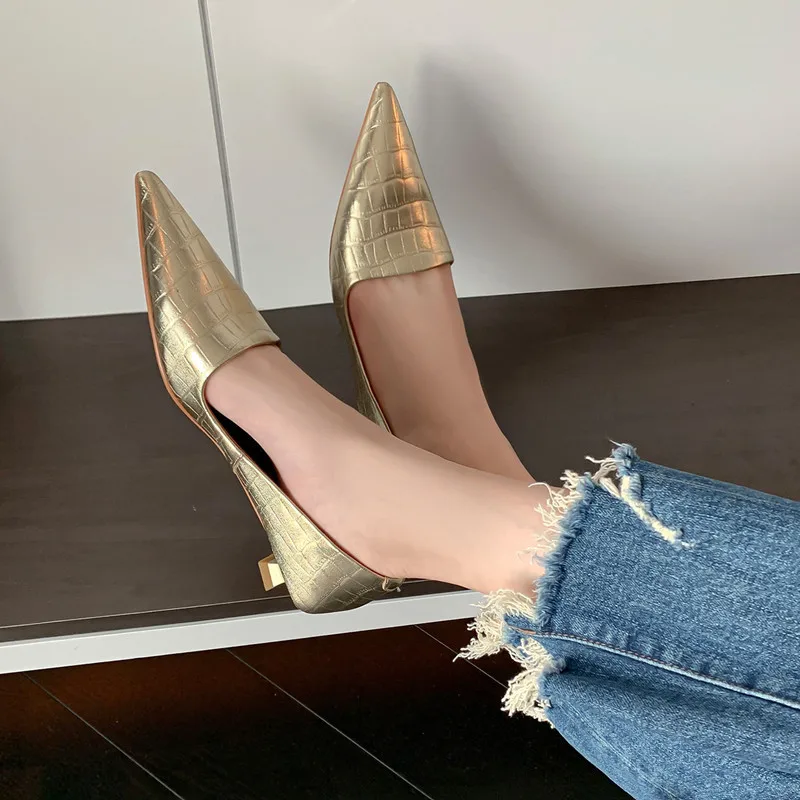 FEDONAS 2025 Fashion New Arrival Women Pumps Genuine Leather Pointed Toe Low Heels Shoes Woman Spring Summer Party Office Ladies