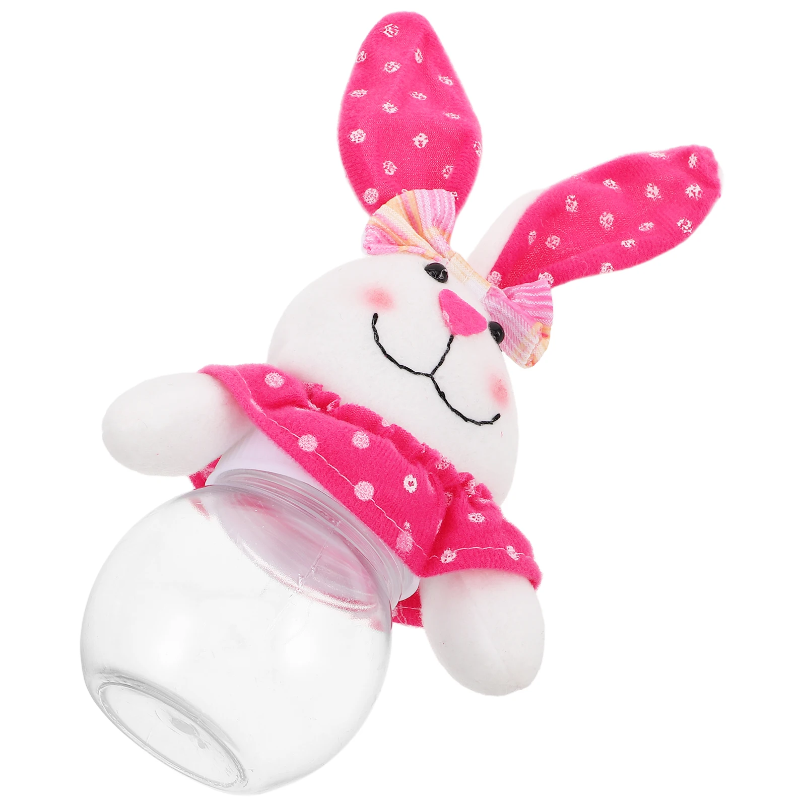 

Rabbit Jar Transparent Storage Cartoon Bunny Boxes Chocolate Holder Reusable Easter Treats Packaging Gifts Container
