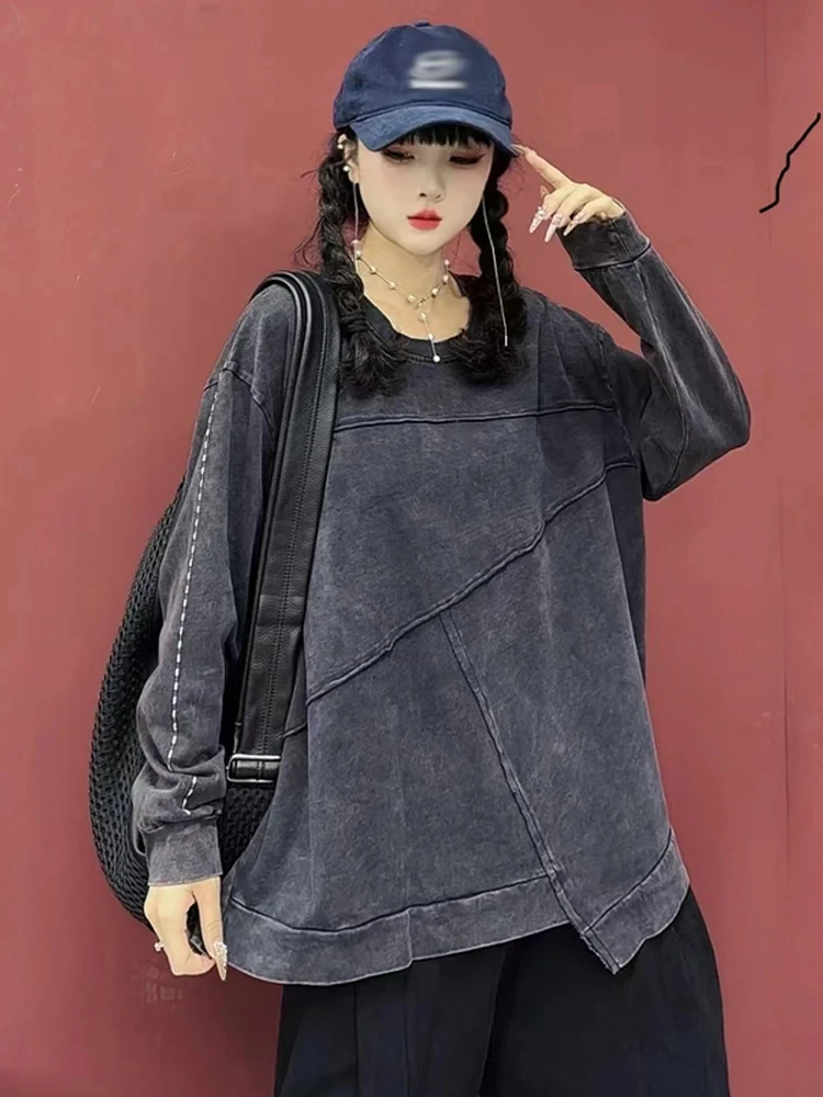 Amax luluE 2024 المرأة الصيف موضة خمر تي شيرت فضفاض التطريز س الرقبة الملابس السيدات الفاخرة الترفيه الكلاسيكية ملابس علوية من القطن #5