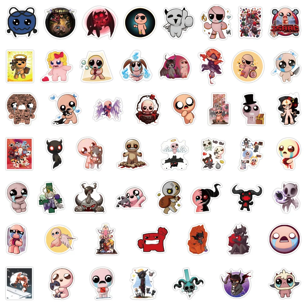 10/30/50PCS New The Binding of Isaac Sticker Pack Cartoon iPad Luggage Helmet Car  Guitar DIY Scrapbook Toy Decoration Wholesale