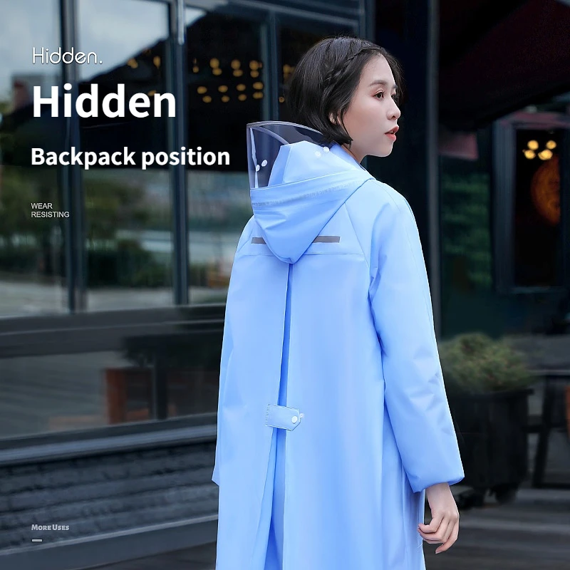 

Non disposable thickened EVA raincoat long electric vehicle raincoat men's and women's outdoor hiking raincoat