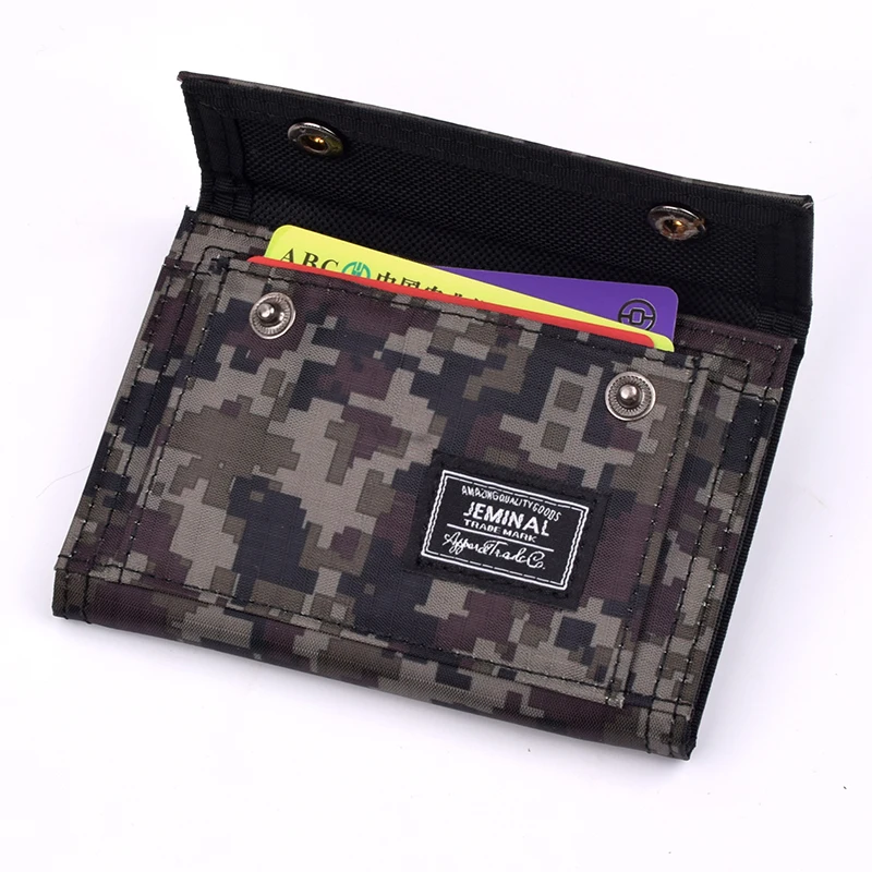 

Men's Tactical Camouflage Wallet Boy Short Trifold Wallet Student Oxford Coin Purse Multifunctional Classic Portable Card Holder