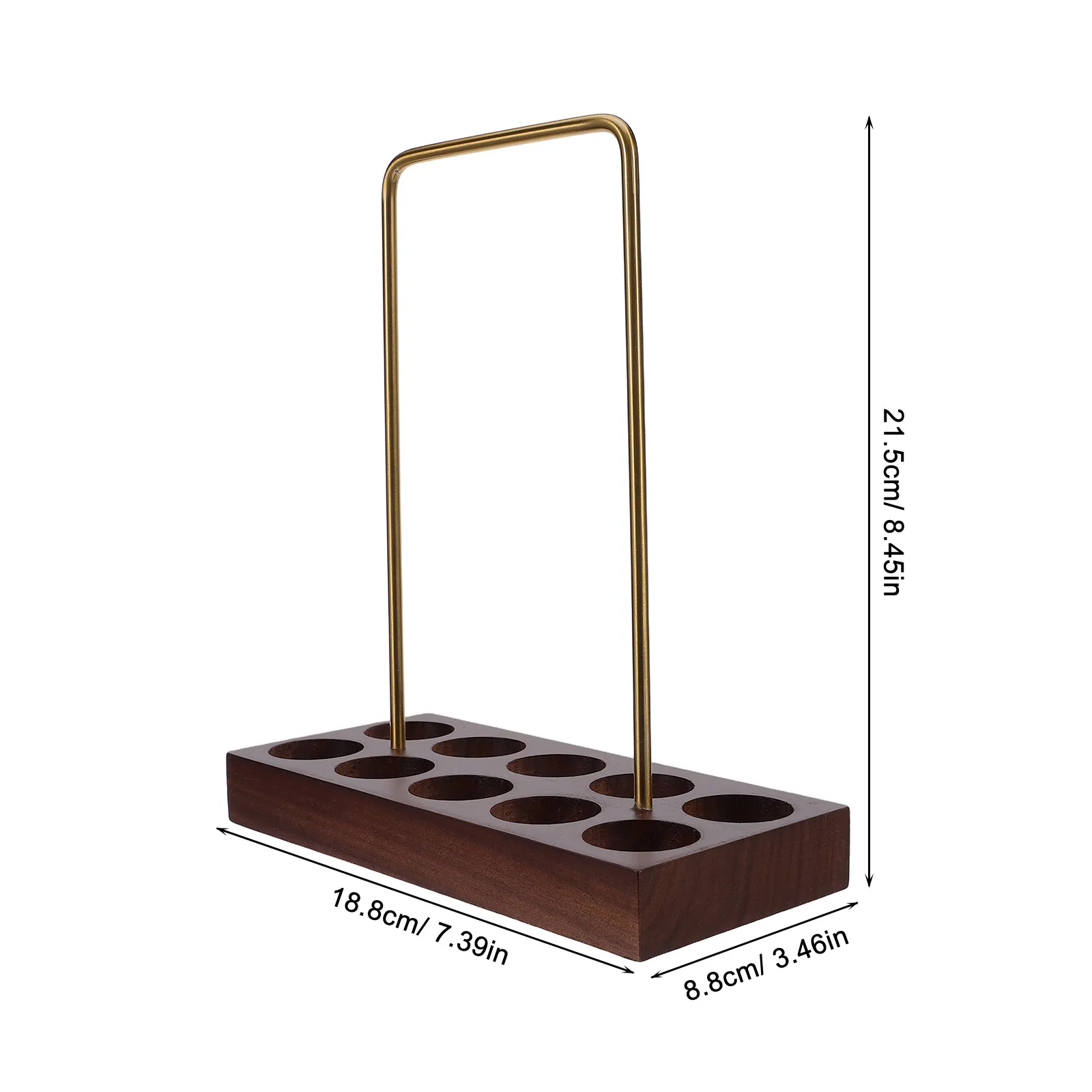 Coffee Bean Display Rack Wooden Base Tube Holder Test Tube Storage Stand Sampling Glass Vials Organizer Coffee Station Kitchen