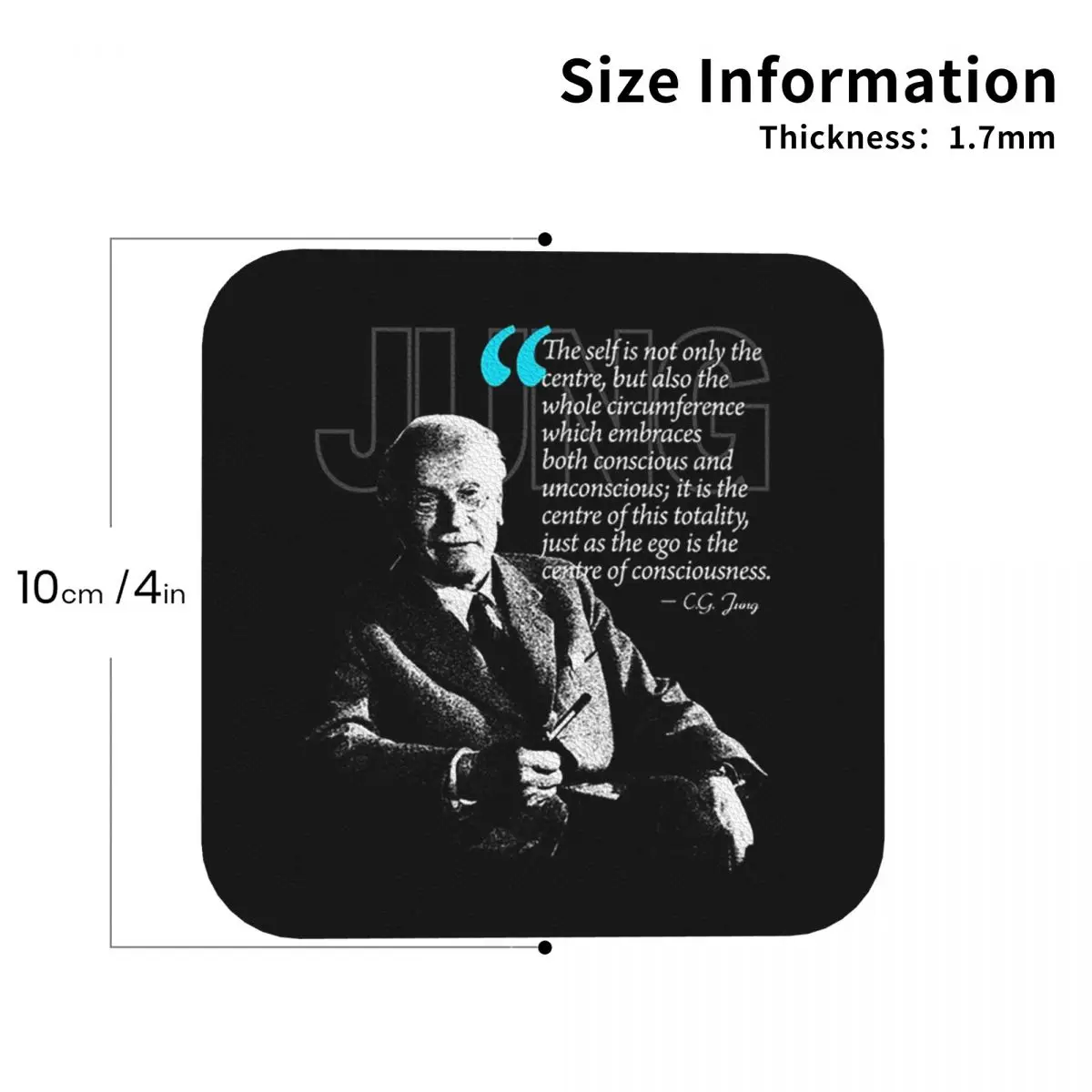 

A Quote From Carl Gustav Jung Quote #4 Of 50 Available Coasters Leather Placemats Insulation Coffee Mats Dining Pads Set of 4