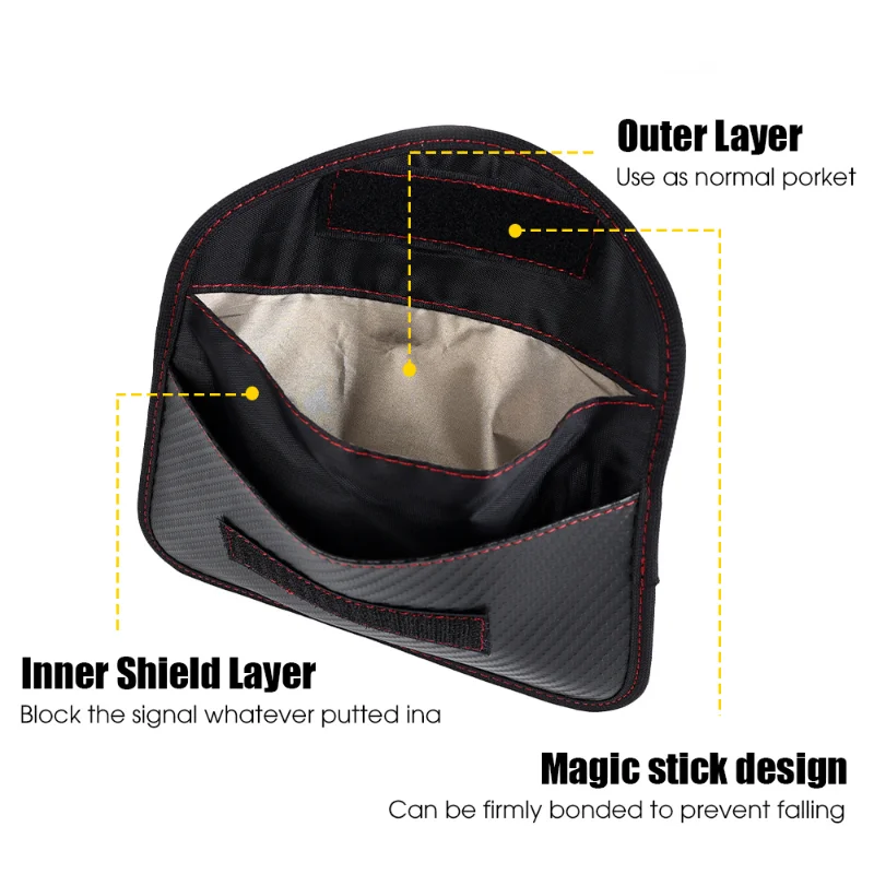 Car Keys Signal Blocker bag Remote Control Blocking Shielding Faraday Bag Protector Bag Keys Pouch Safe Lock Key Case