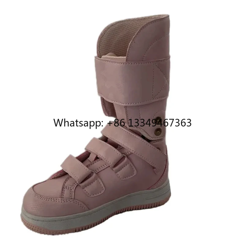 

Manufacturer Medical High-Top Corrective Shoes for Children Pink Leather Shoes Interventional Materials Factory