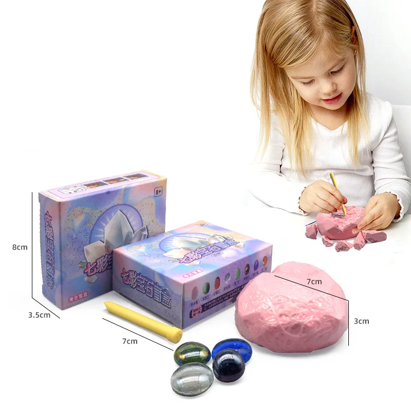 Children's Creative Toys Colorful Gems Blind Box Archaeological Excavation Handmade Diy Educational Exploration Baby Toys